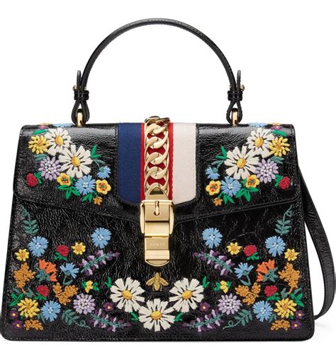 gucci floral embroidered bag|gucci floral bag price.